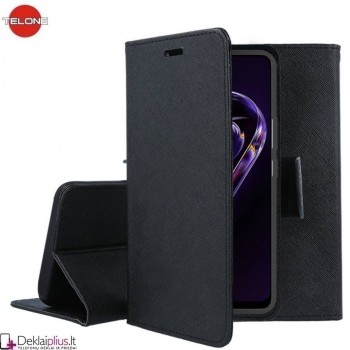 Telone dėklas su skyreliais - juodas (Oneplus Nord Ce 2 Lite 5G/Realme 9 Pro)